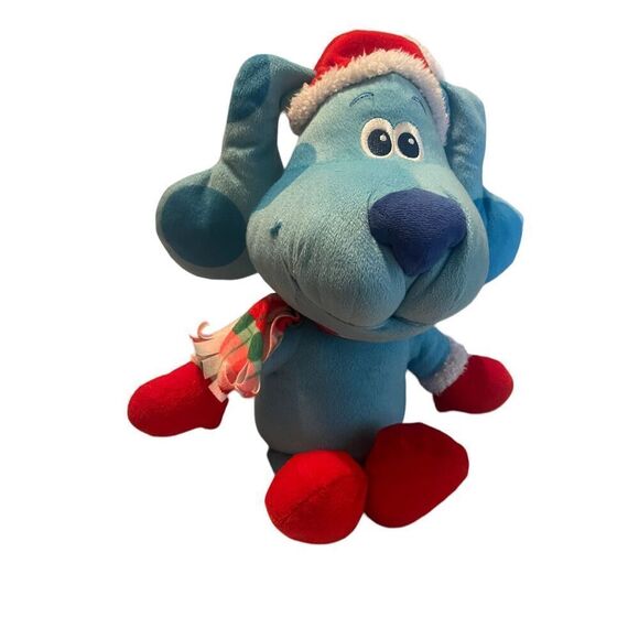 Nickelodeon Multicolor Blues Clues With Santa Hat Christmas Dog 15" - Picture 6 of 12